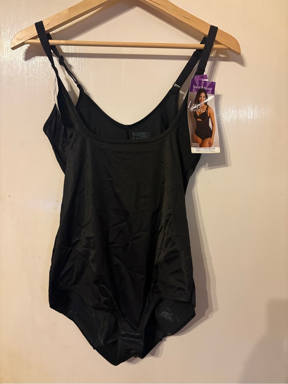 Naomi and Nicole Black Shapewear Tank Bodysuit Size 2x